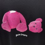 Palm Angels Bear Short Sleeves T-shirt Black / Fuchsia