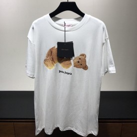 Palm Angels Bear Short Sleeves T-shirt White / Brown