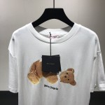 Palm Angels Bear Short Sleeves T-shirt White / Brown