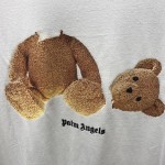 Palm Angels Bear Short Sleeves T-shirt White / Brown