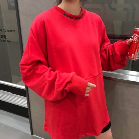 Palm Angels Logo Long Sleeves Red