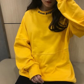 Palm Angels Logo Long Sleeves Yellow