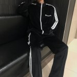 Palm Angels Classic Track Jacket & Pants Tracksuit Velvet Black