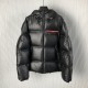 Prada Light Re-Nylon hooded puffer jacket black