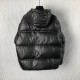 Prada Light Re-Nylon hooded puffer jacket black