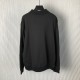 Prada Long-sleeved cotton polo shirt black