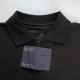 Prada Long-sleeved cotton polo shirt black