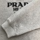 Prada Long-sleeved cotton polo shirt Marble Gray