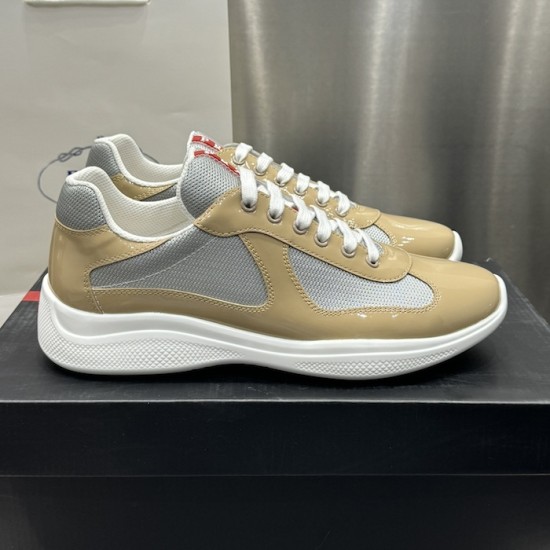 Prada America's Cup sneakers Patent Leather Beige