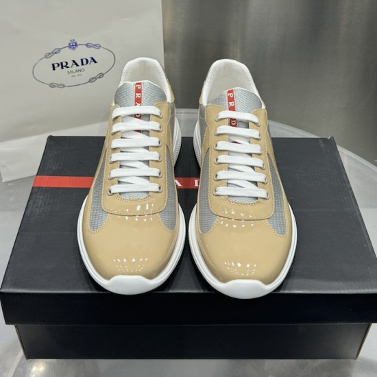 Prada America's Cup sneakers Patent Leather Beige