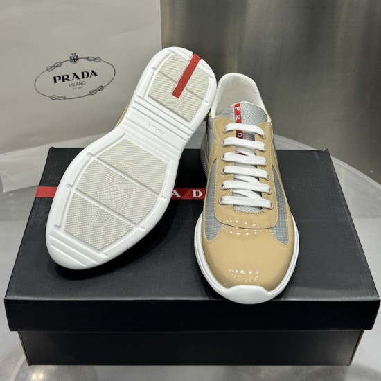 Prada America's Cup sneakers Patent Leather Beige