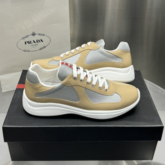 Prada America's Cup sneakers Patent Leather Beige