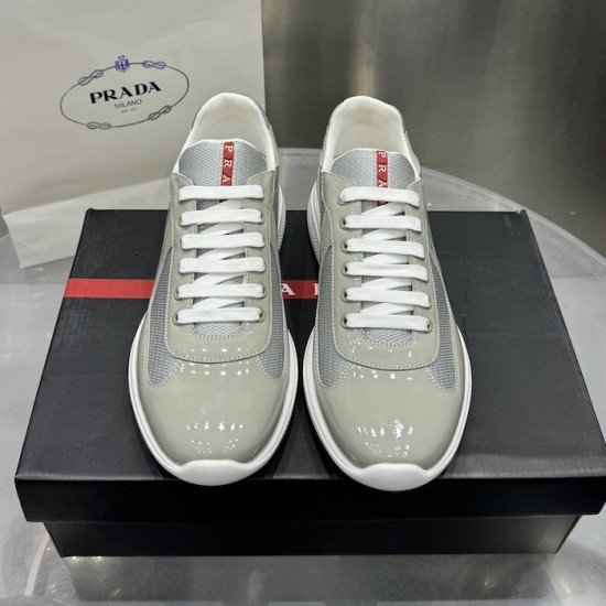 Prada America's Cup sneakers Patent Leather Grey