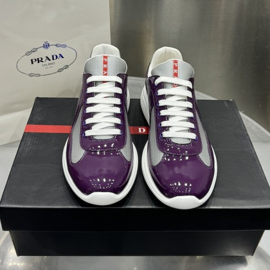 Prada America's Cup sneakers Patent Leather Purple