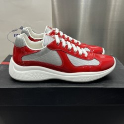 Prada America's Cup sneakers Patent Leather Red