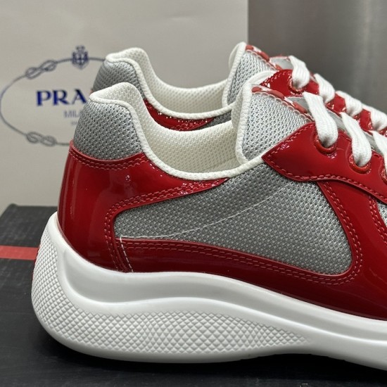 Prada America's Cup sneakers Patent Leather Red