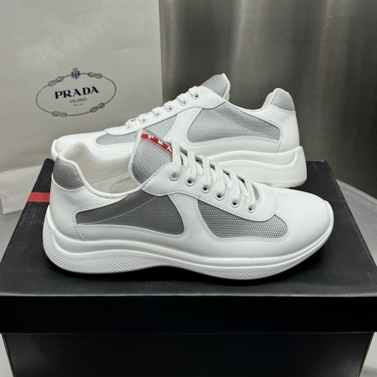 Prada America's Cup sneakers Patent Leather White