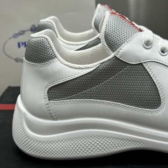 Prada America's Cup sneakers Patent Leather White