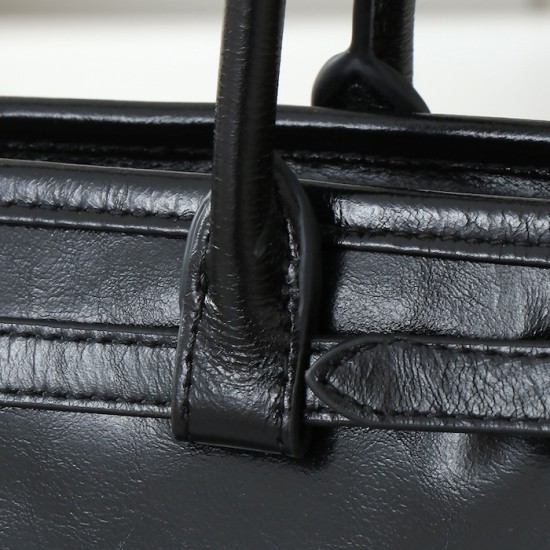 Prada Medium Leather Handbag Black