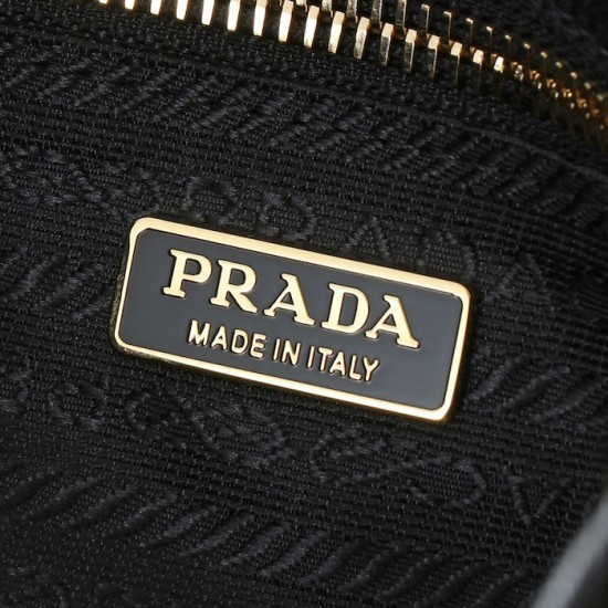 Prada Medium Leather Handbag Black