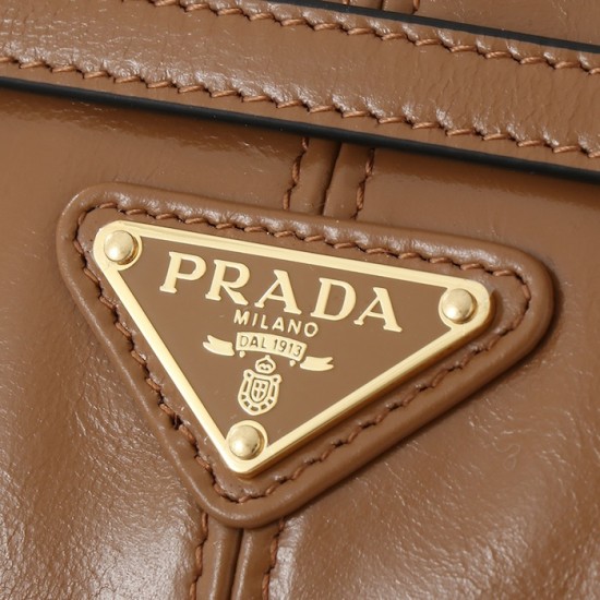 Prada Medium Leather Handbag Cameo