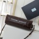 Prada Medium Leather Handbag Dark Brown