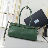 Prada Medium Leather Handbag Green