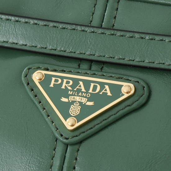 Prada Medium Leather Handbag Green