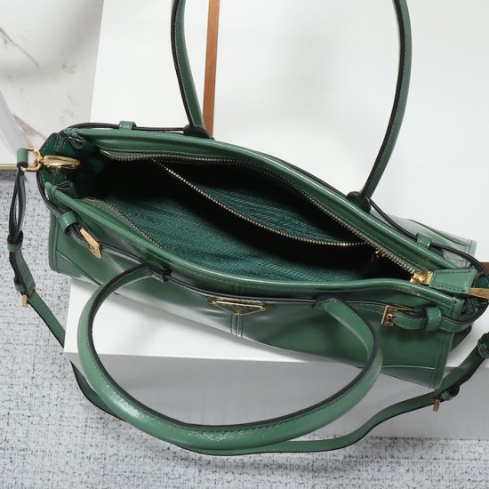 Prada Medium Leather Handbag Green