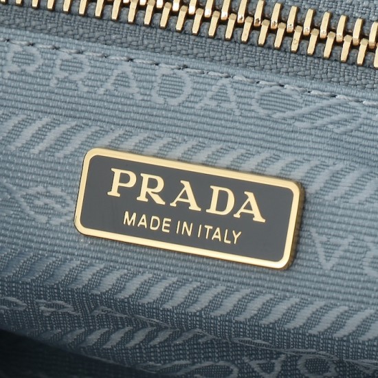 Prada Medium Leather Handbag Grey