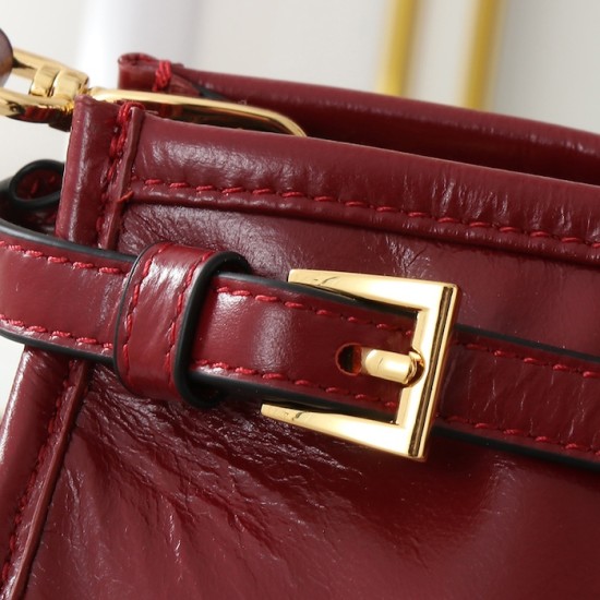 Prada Medium Leather Handbag Red