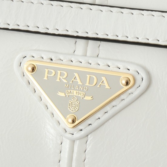 Prada Medium Leather Handbag White