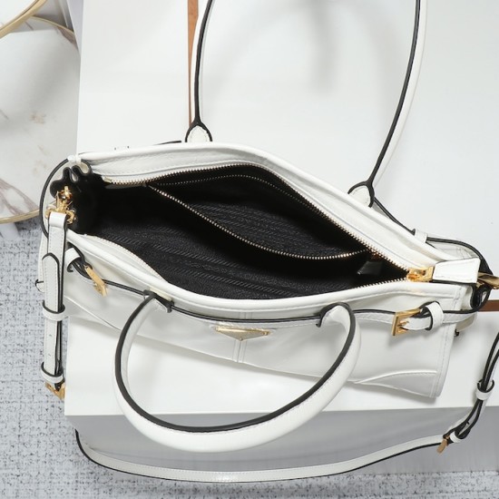 Prada Medium Leather Handbag White