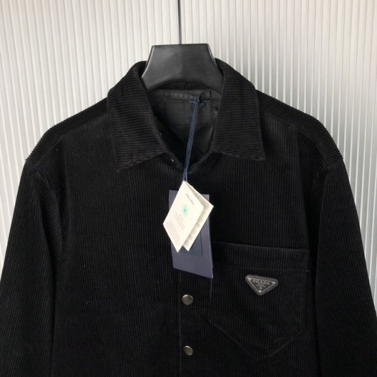 Prada Stretch cotton shirt black