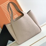 Prada Leather Tote Bag Beige 1BG335