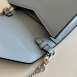 Prada Brushed leather shoulder bag Blue