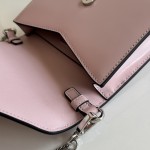 Prada Brushed leather shoulder bag Pink