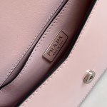 Prada Brushed leather shoulder bag Pink