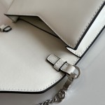 Prada Brushed leather shoulder bag White