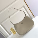 Prada Cleo brushed leather shoulder bag Grey