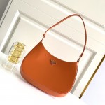 Prada Cleo brushed leather shoulder bag Orange