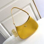 Prada Cleo brushed leather shoulder bag Yellow