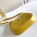 Prada Cleo brushed leather shoulder bag Yellow