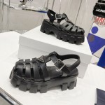 Prada Women Foam Rubber Sandals Black