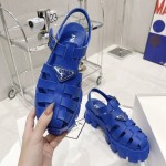 Prada Women Foam Rubber Sandals Blue