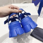 Prada Women Foam Rubber Sandals Blue