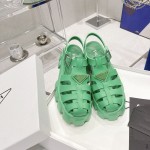 Prada Women Foam Rubber Sandals Green