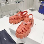 Prada Women Foam Rubber Sandals Pink