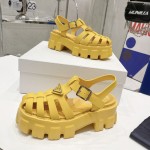 Prada Women Foam Rubber Sandals Yellow