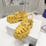 Prada Women Foam Rubber Sandals Yellow